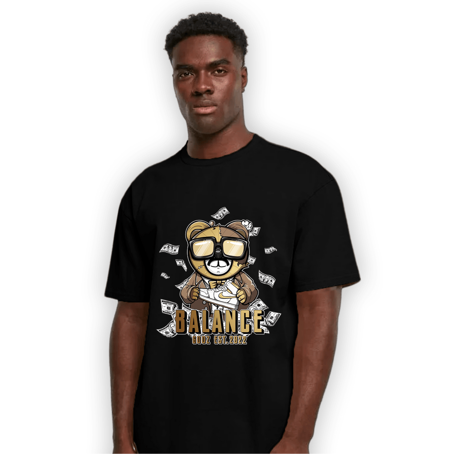 High OG Metallic Gold 1s T Shirt Match Men BER - NastyJamz