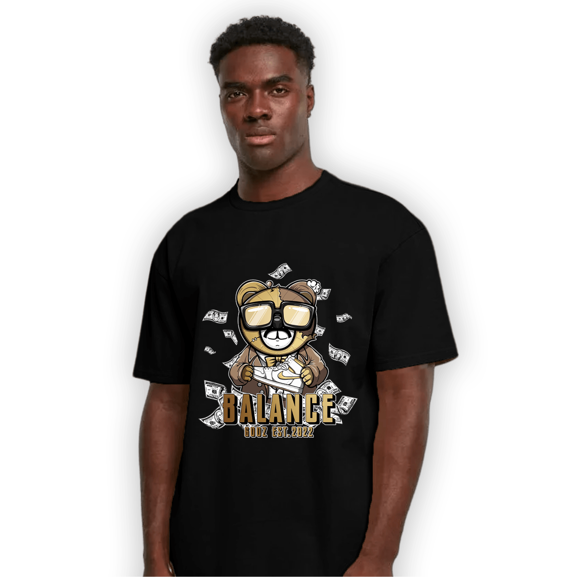 High OG Metallic Gold 1s T Shirt Match Men BER - NastyJamz