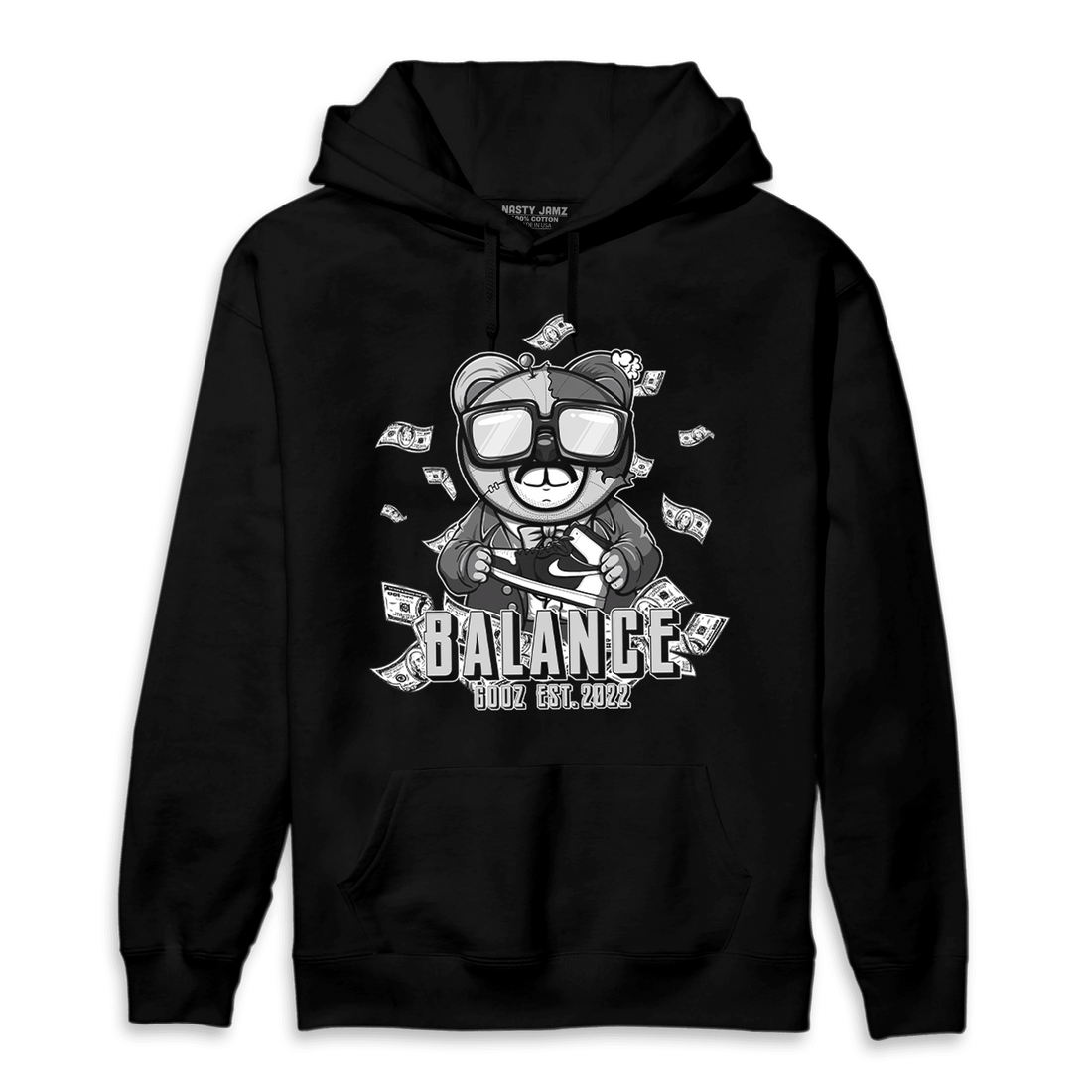 Retro High OG Black White 1s Hoodie Match Men BER - NastyJamz