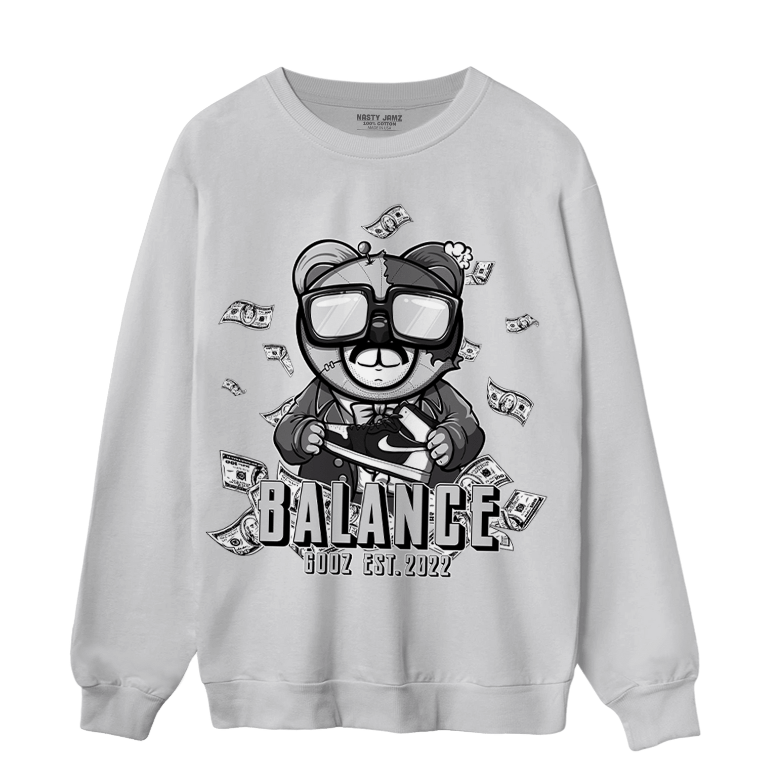 Retro High OG Black White 1s Sweatshirt Match Men BER - NastyJamz