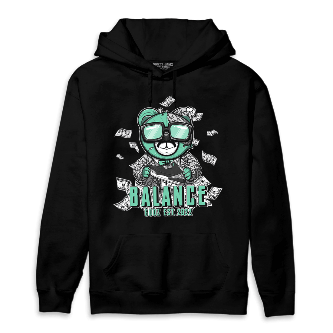 Green Glow 3s Hoodie Match Men BER - NastyJamz