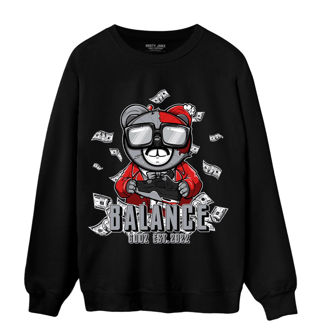 Bred Reimagined 4s Sweatshirt Match Men BER - NastyJamz