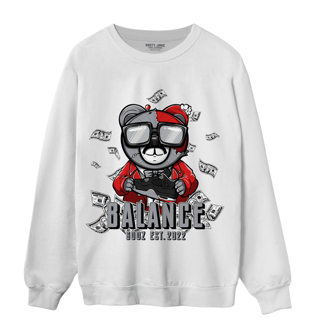Bred Reimagined 4s Sweatshirt Match Men BER - NastyJamz