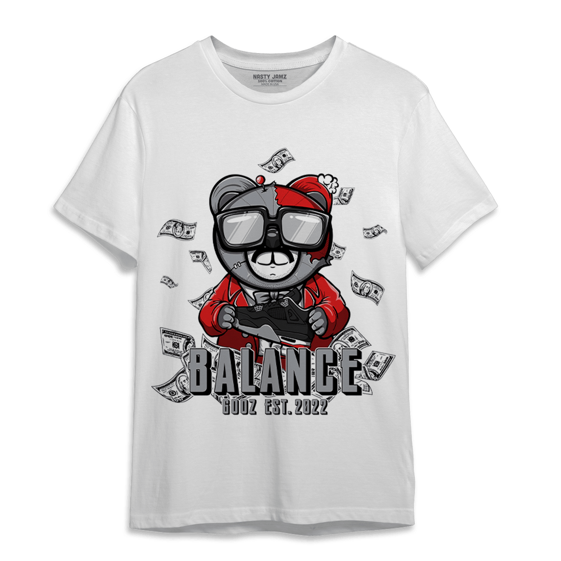 Bred Reimagined 4s T Shirt Match Men BER - NastyJamz