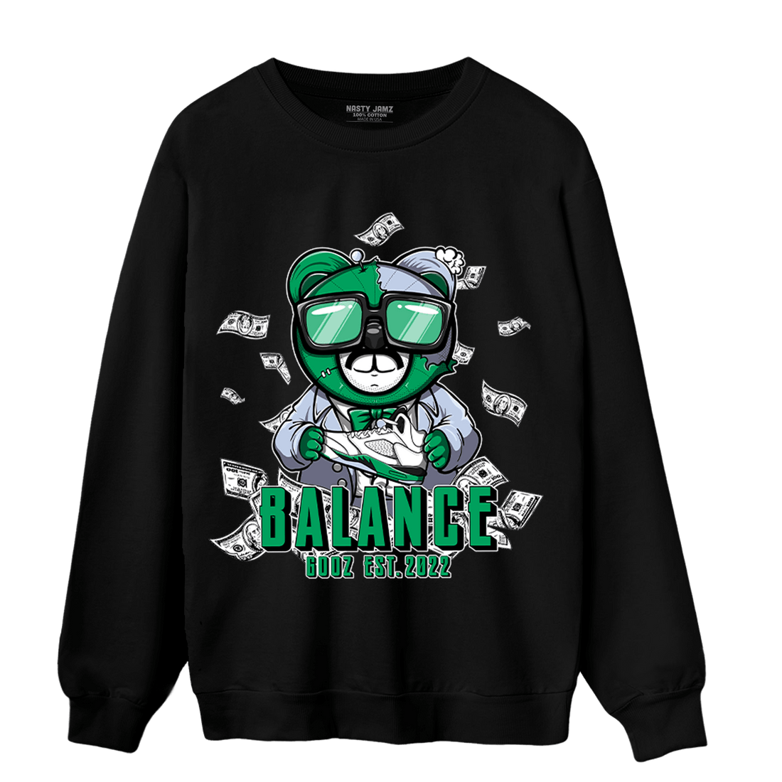 Lucky Green 5s Sweatshirt Match Men BER - NastyJamz