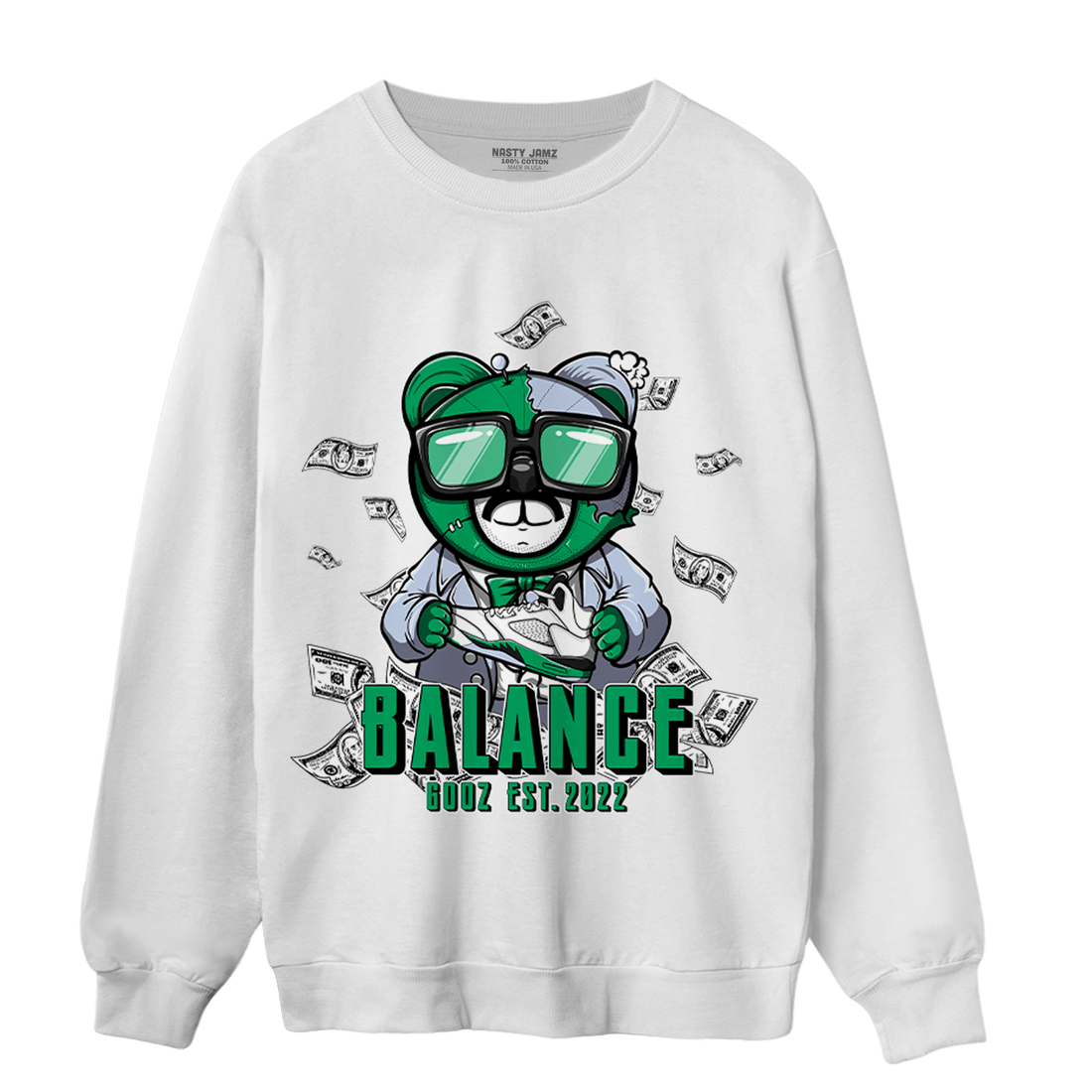 Lucky Green 5s Sweatshirt Match Men BER - NastyJamz