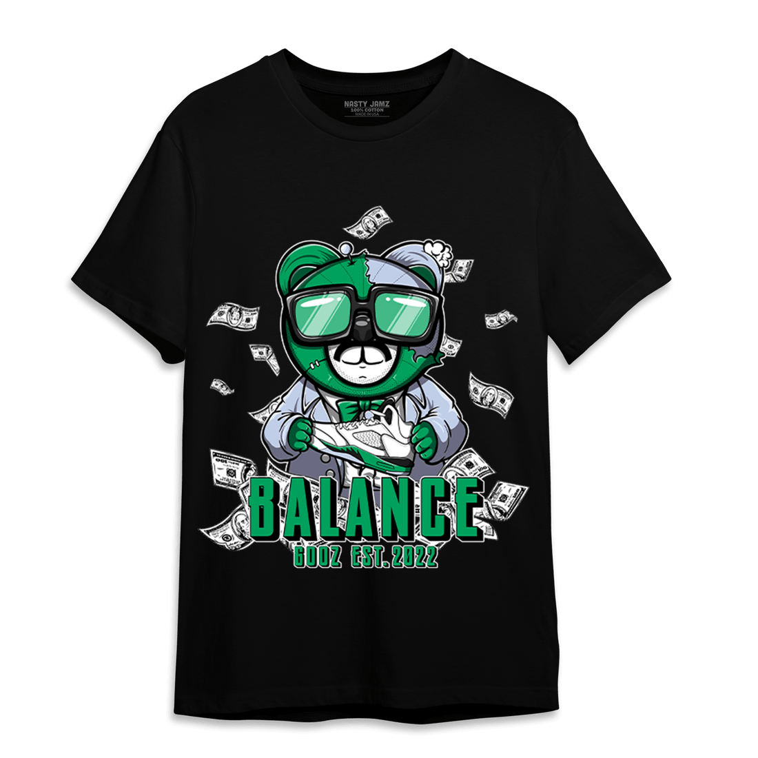 Lucky Green 5s T Shirt Match Men BER - NastyJamz