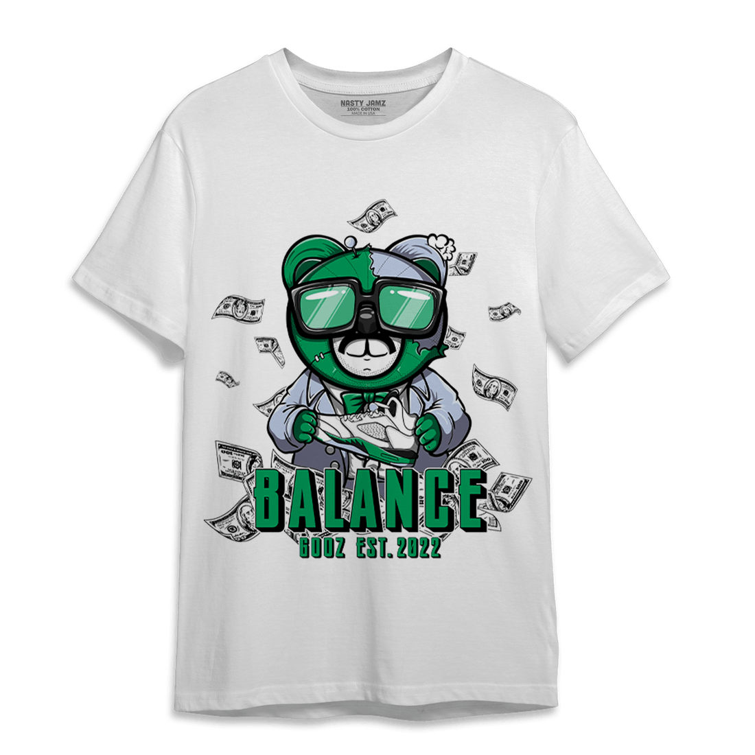 Lucky Green 5s T Shirt Match Men BER - NastyJamz