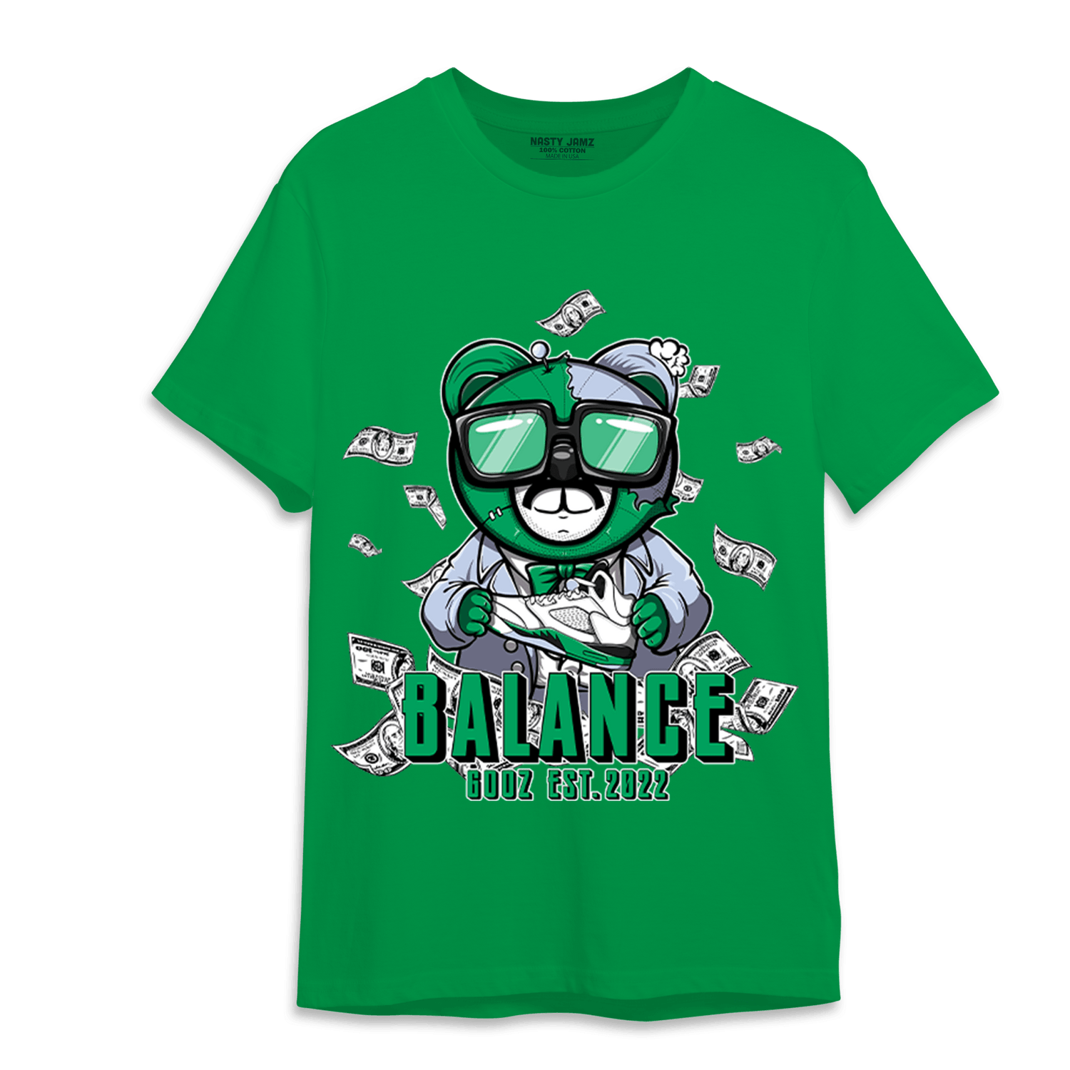 Lucky Green 5s T Shirt Match Men BER - NastyJamz