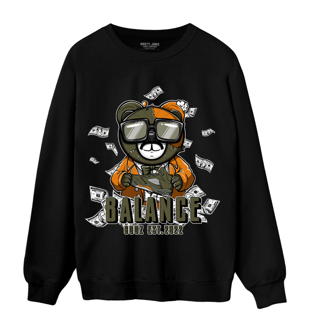 Olive 5s Sweatshirt Match Men BER - NastyJamz