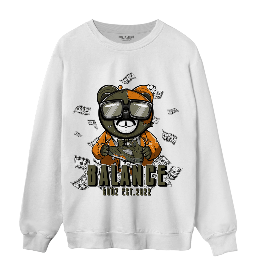 Olive 5s Sweatshirt Match Men BER - NastyJamz