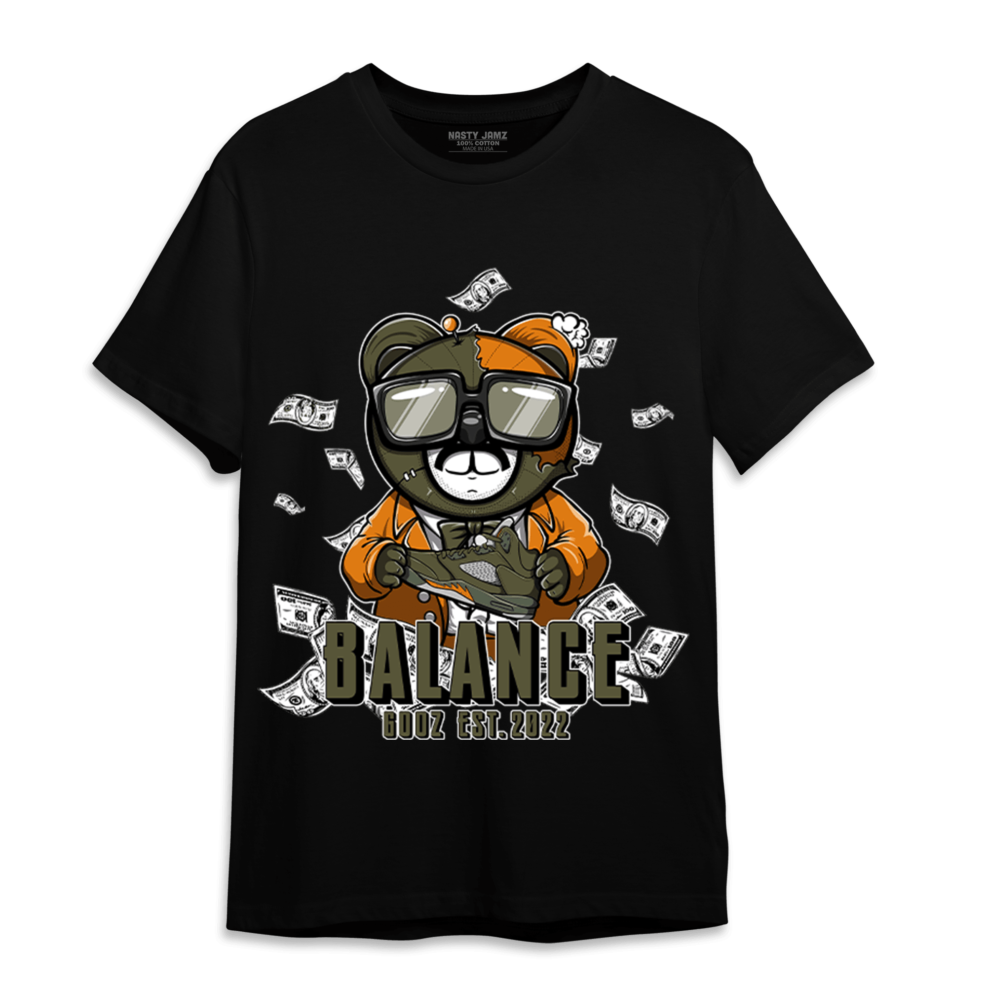 Olive 5s T Shirt Match Men BER - NastyJamz