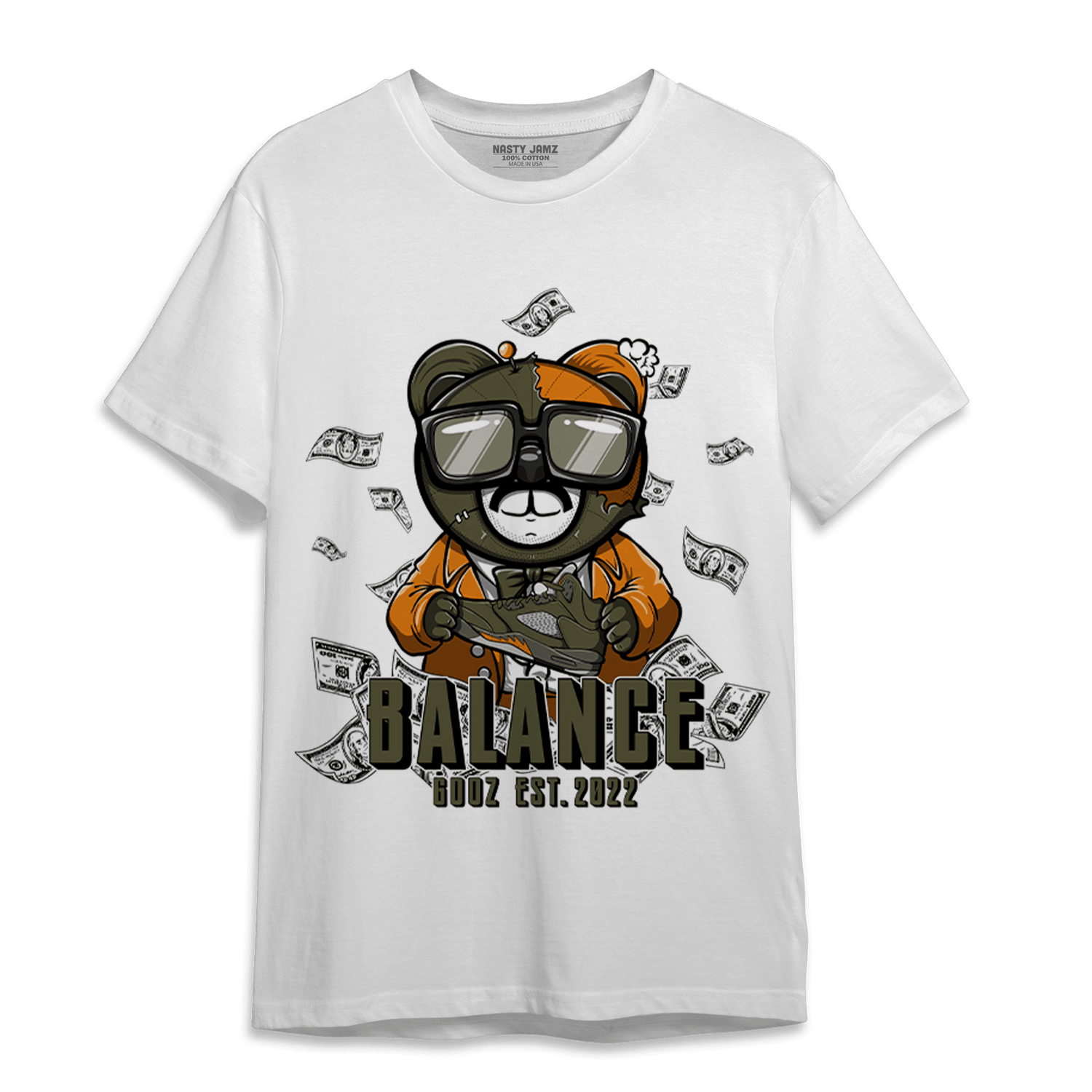 Olive 5s T Shirt Match Men BER - NastyJamz