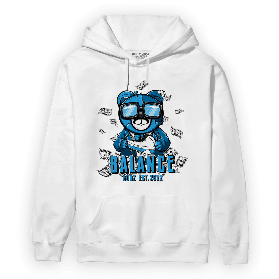 Powder Blue 9s Hoodie Match Men BER - NastyJamz