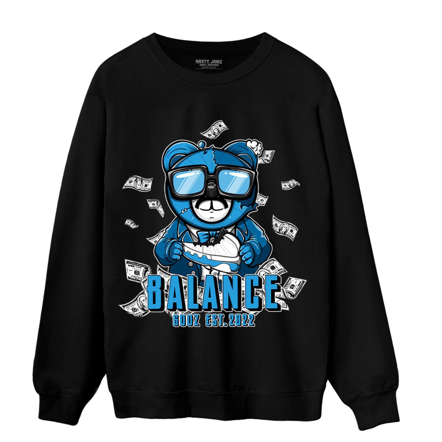 Powder Blue 9s Sweatshirt Match Men BER - NastyJamz