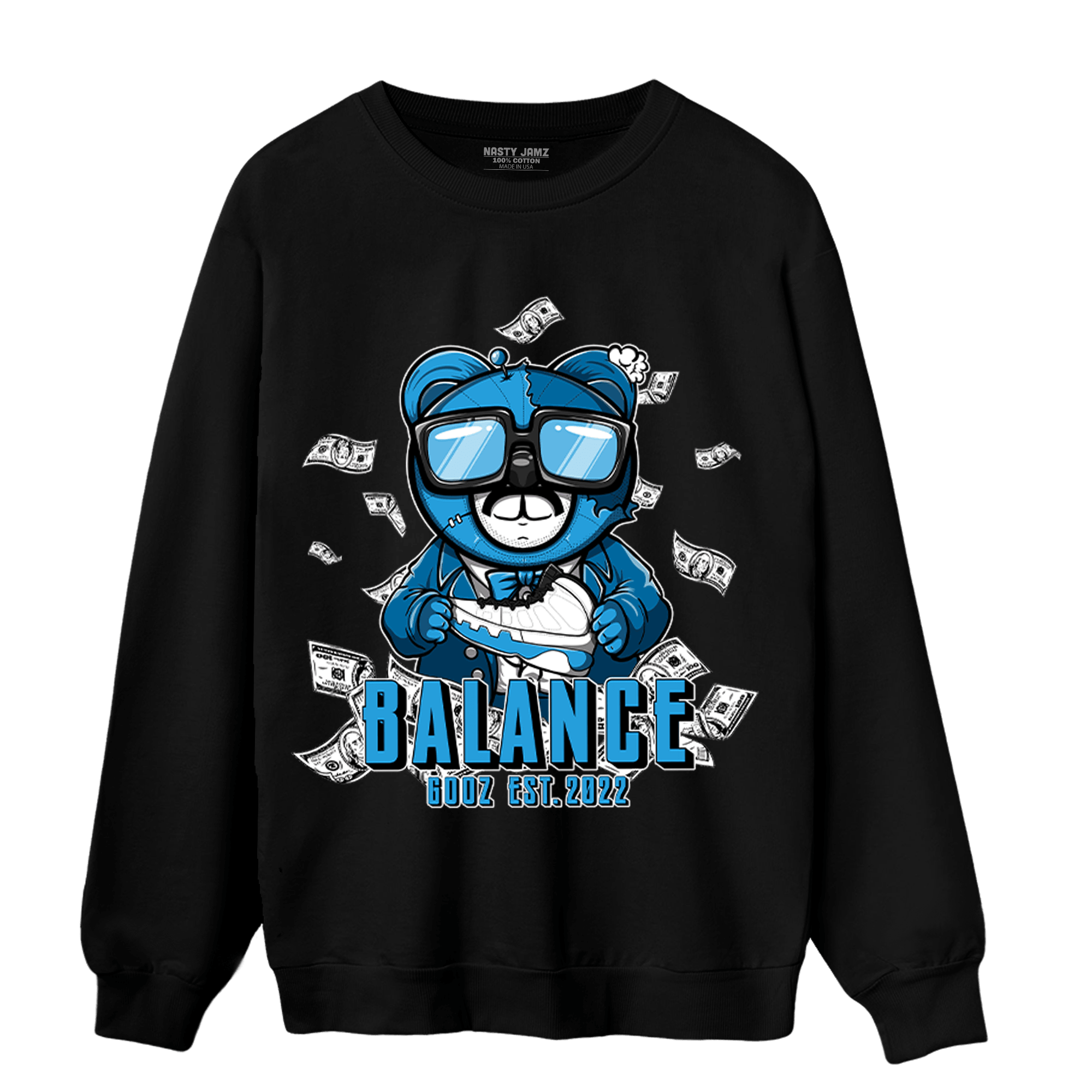 Powder Blue 9s Sweatshirt Match Men BER - NastyJamz