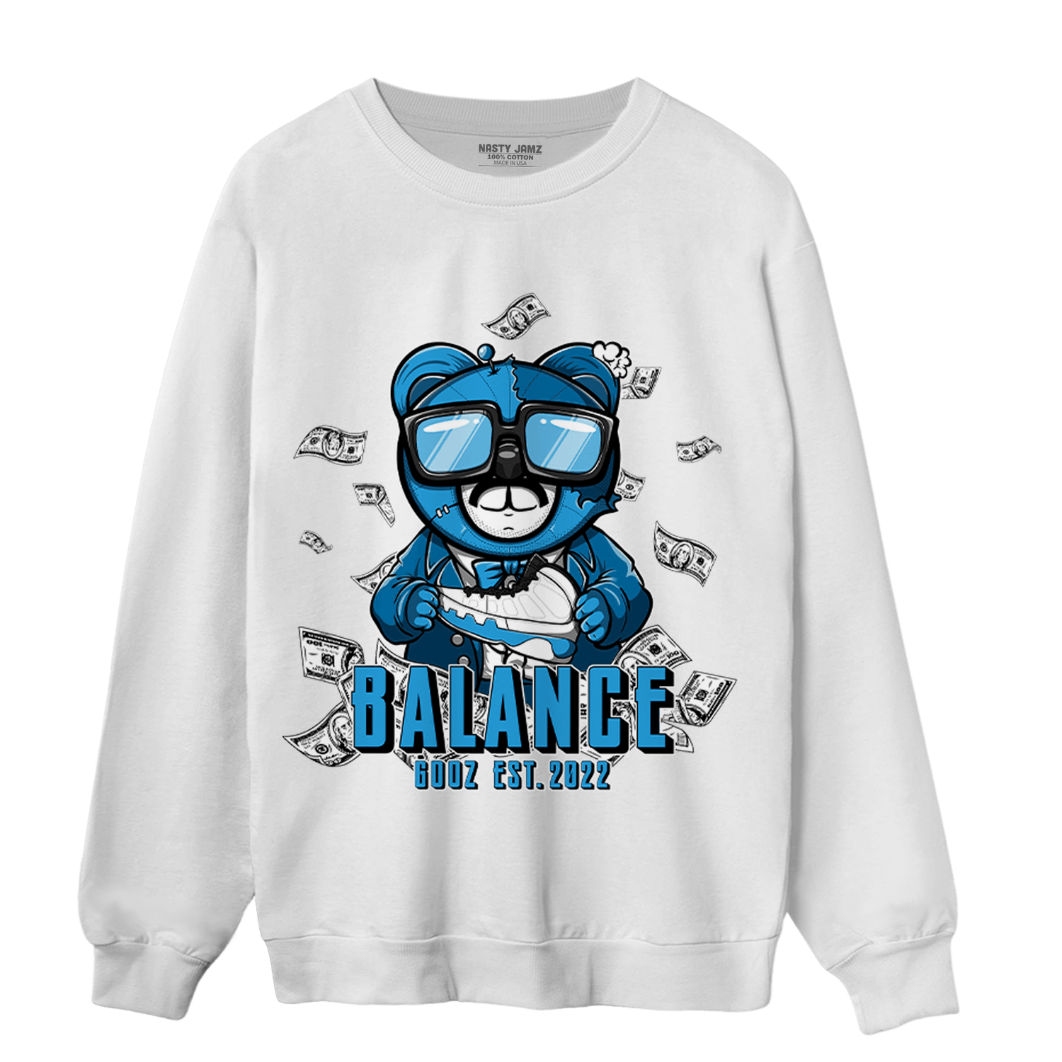 Powder Blue 9s Sweatshirt Match Men BER - NastyJamz