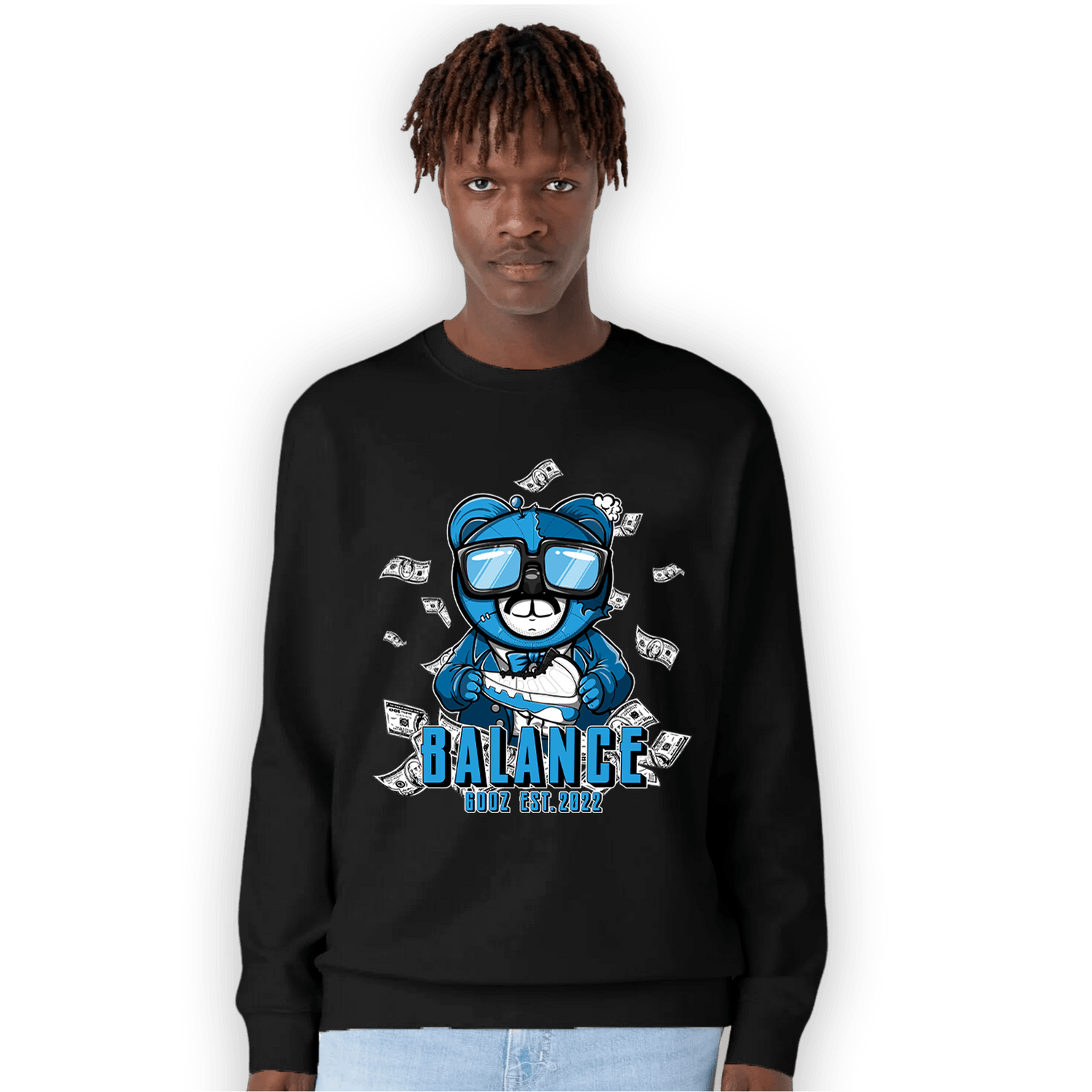 Powder Blue 9s Sweatshirt Match Men BER - NastyJamz