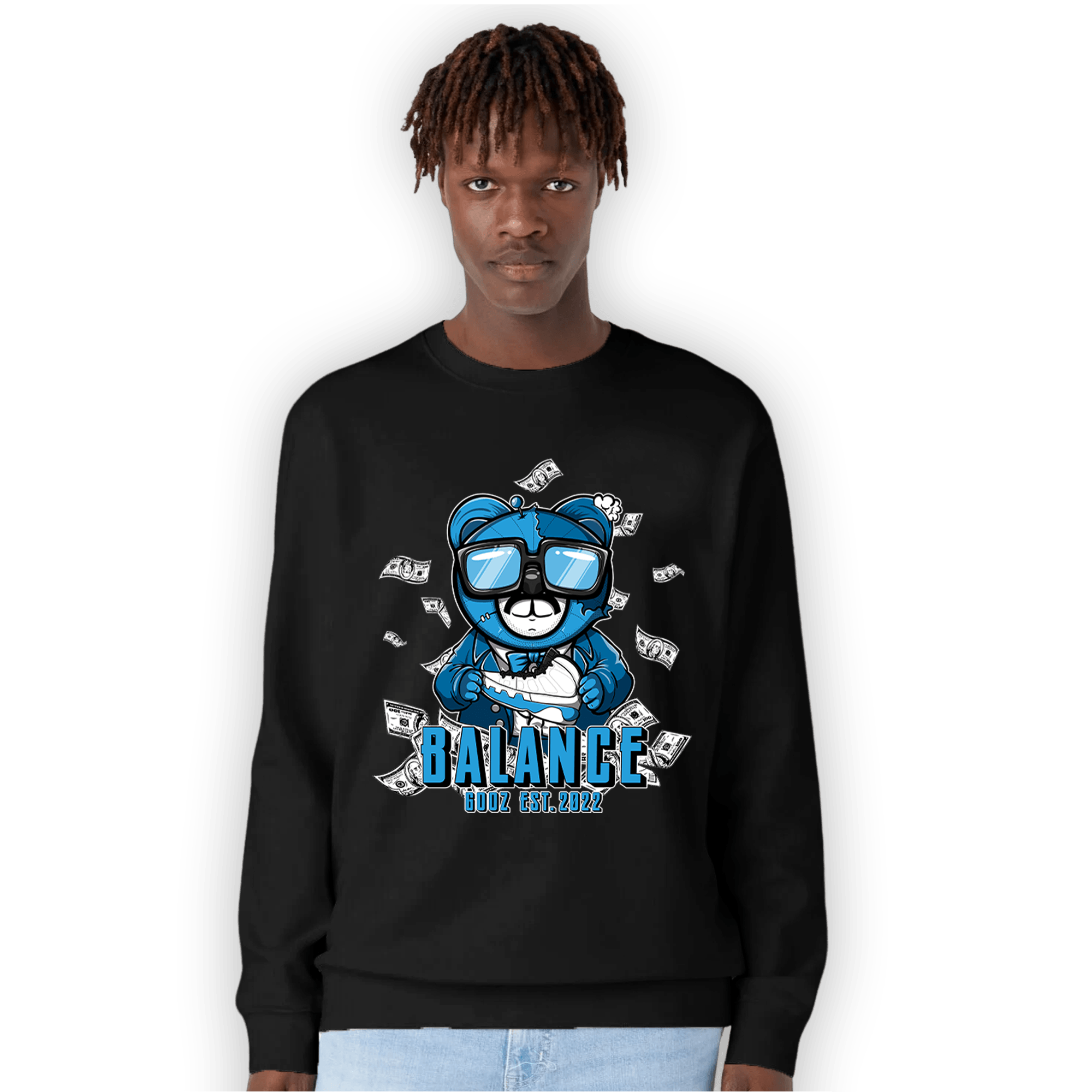 Powder Blue 9s Sweatshirt Match Men BER - NastyJamz