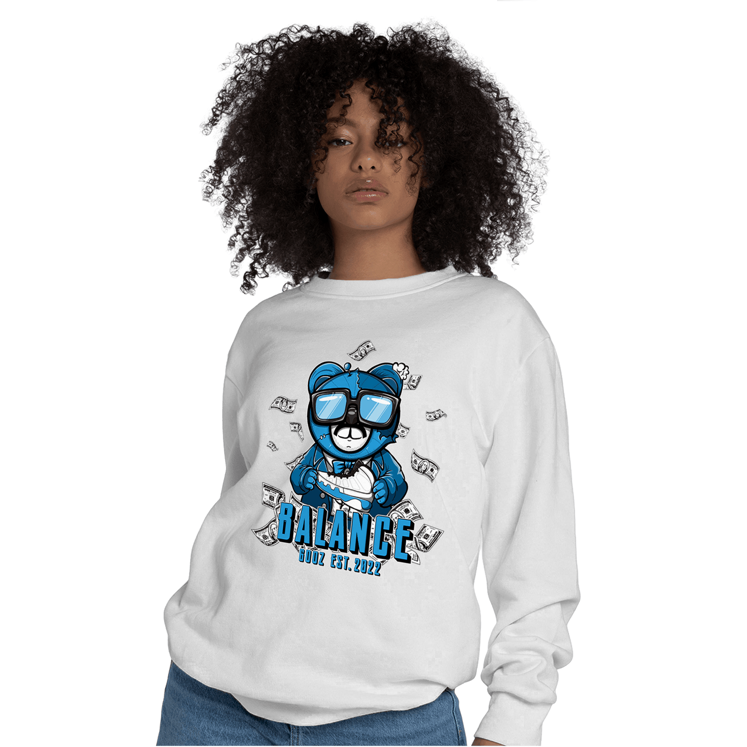 Powder Blue 9s Sweatshirt Match Men BER - NastyJamz