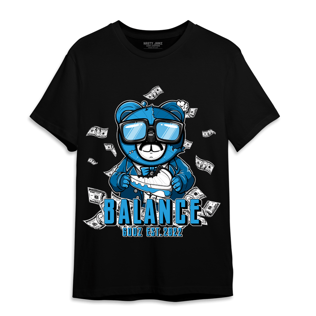 Powder Blue 9s T Shirt Match Men BER - NastyJamz
