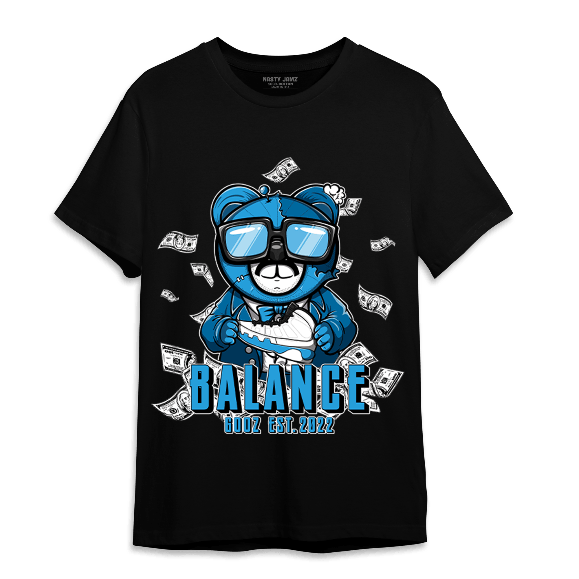 Powder Blue 9s T Shirt Match Men BER - NastyJamz