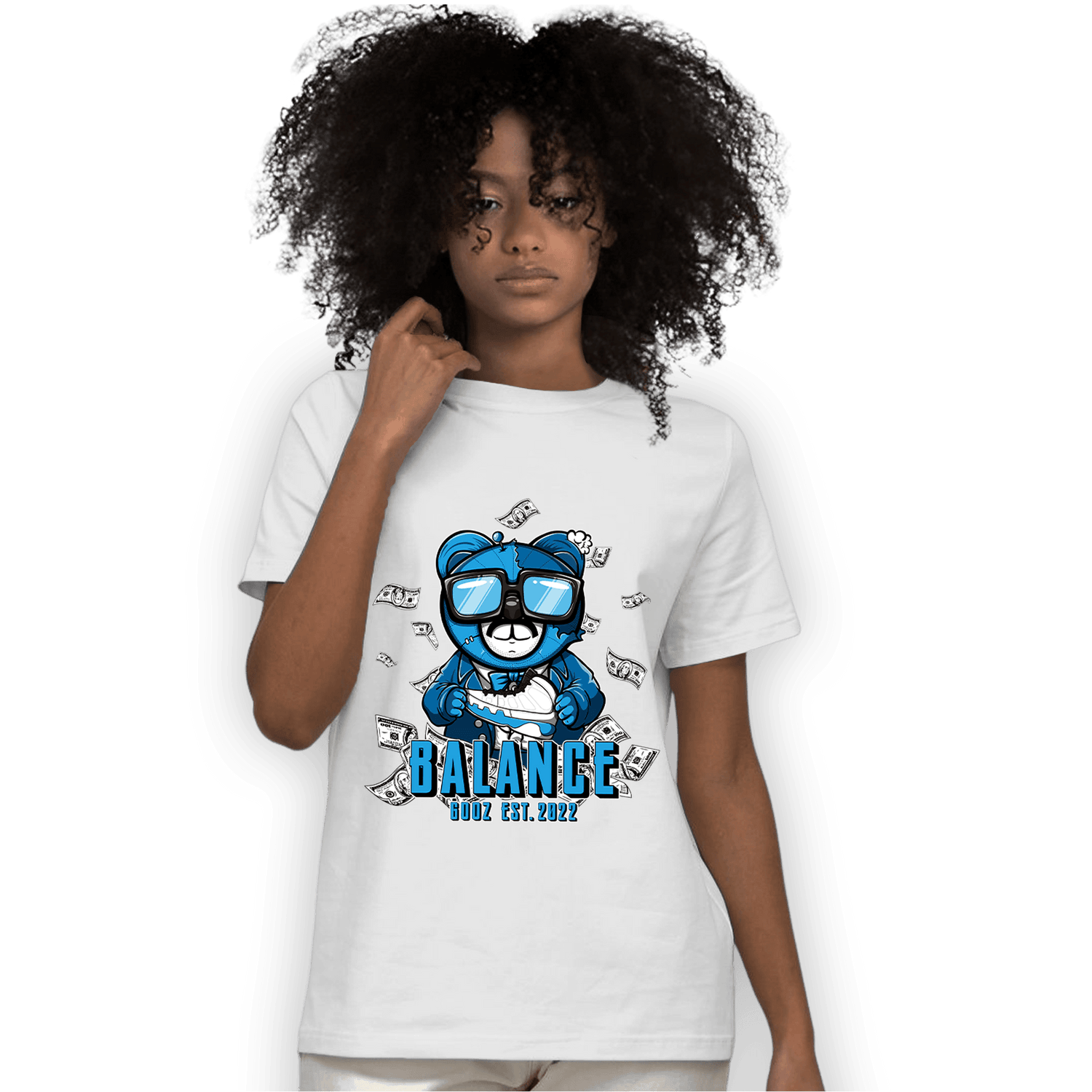 Powder Blue 9s T Shirt Match Men BER - NastyJamz
