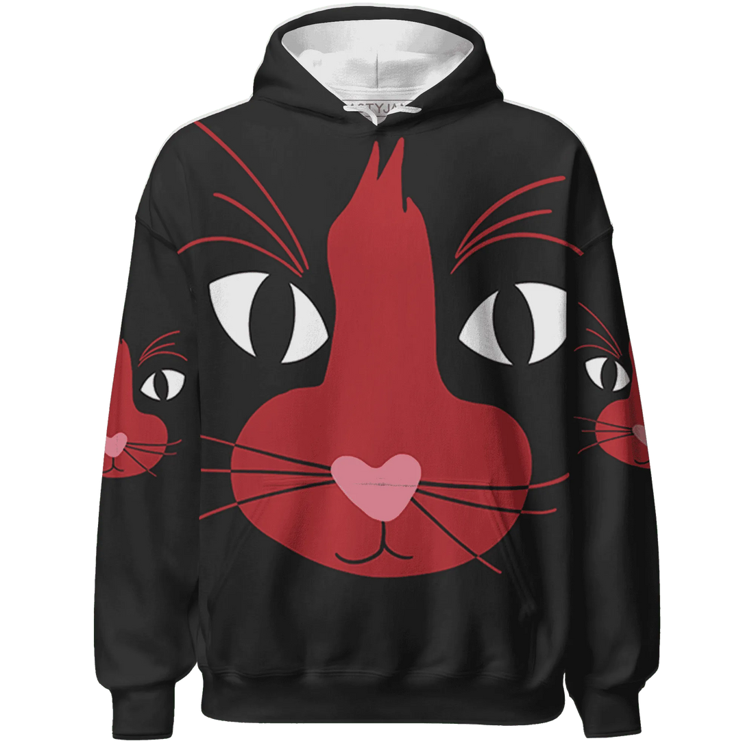 Black-Toe-Reimagined-Red-White-1s-NastyJamz-Hoodie-Match-Meow-3D