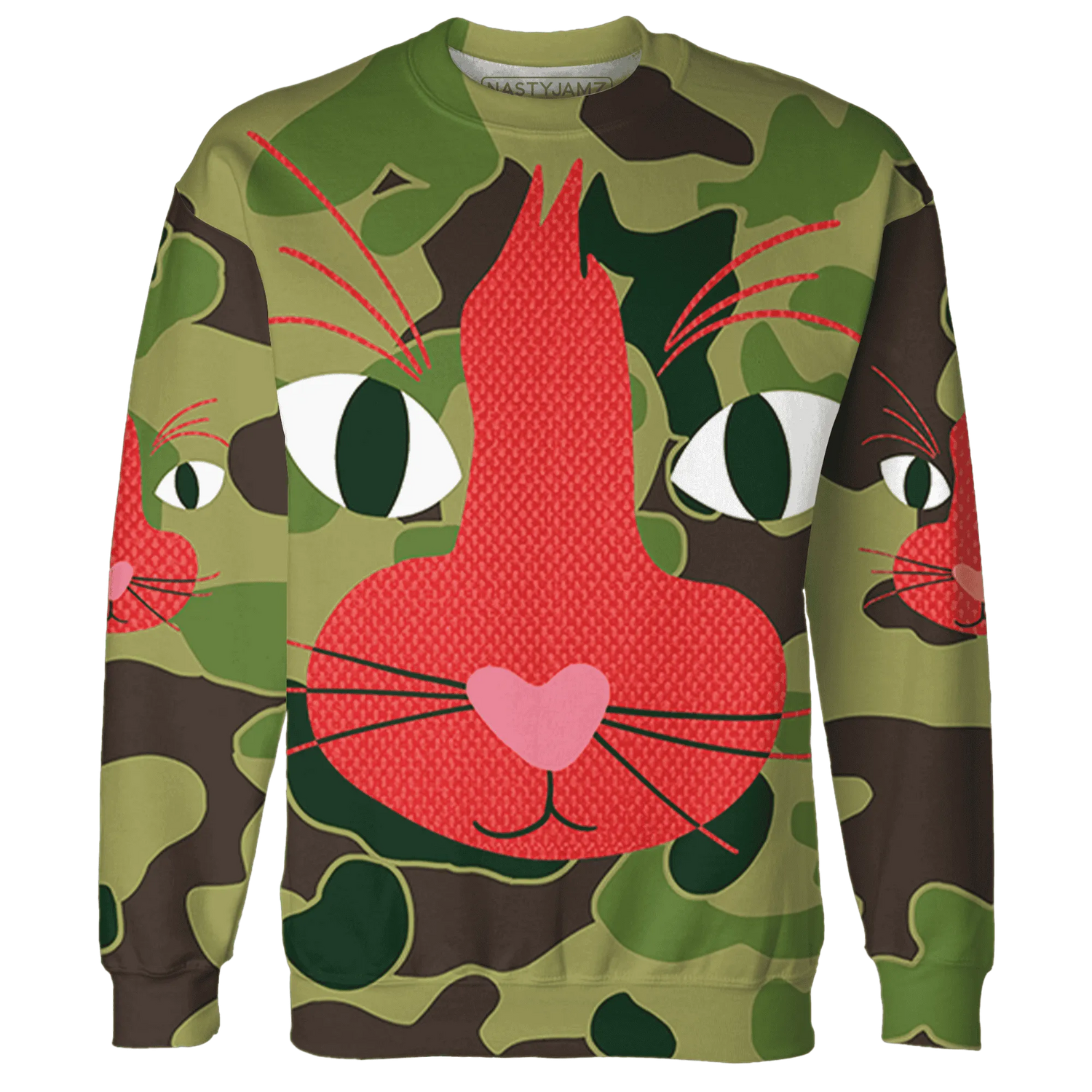 AM-90-Dark-Sage-Solar-Red-NastyJamz-Sweatshirt-Match-Meow-3D