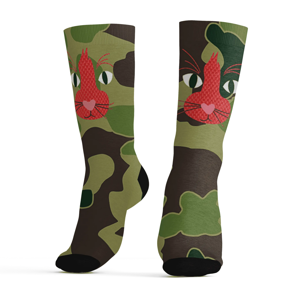 AM-90-Dark-Sage-Solar-Red-NastyJamz-Socks-Match-Meow-3D