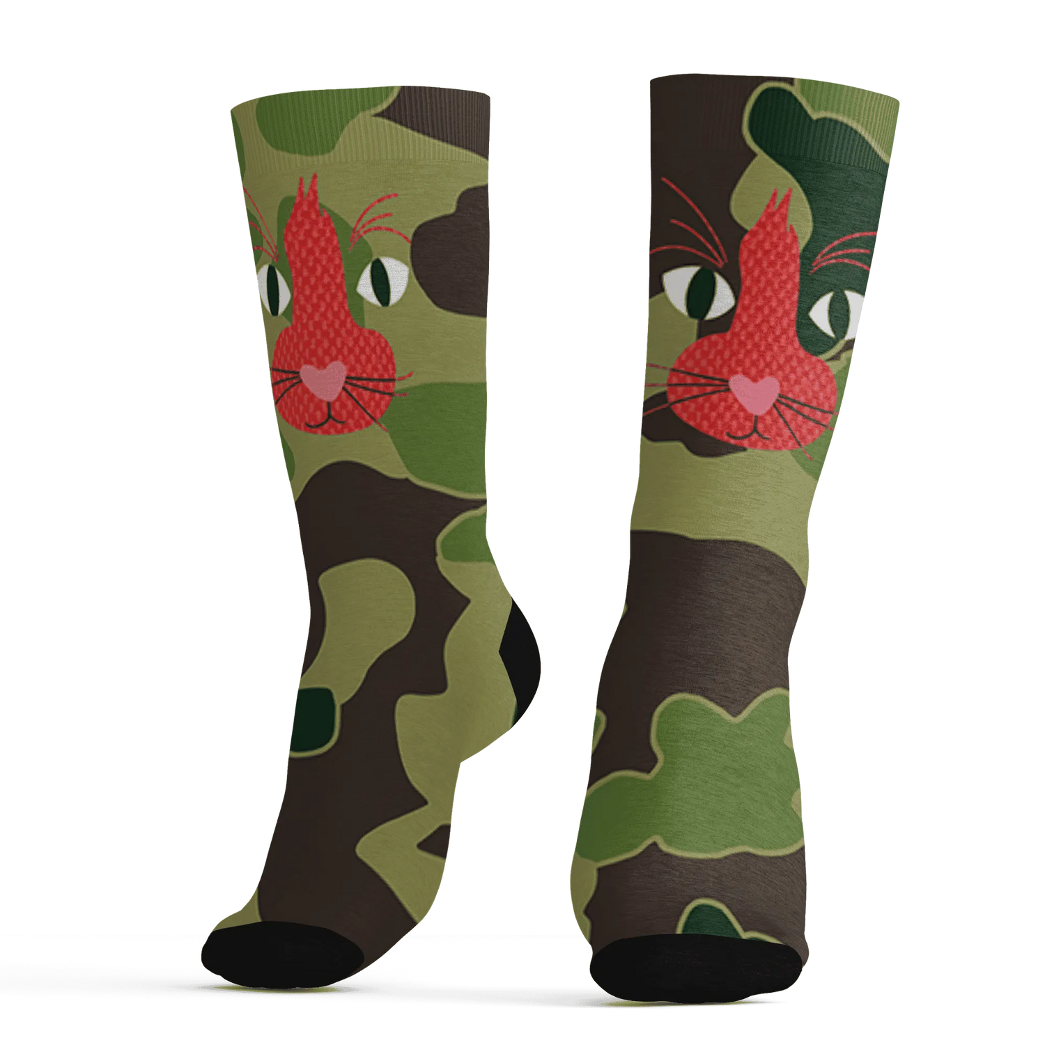 AM-90-Dark-Sage-Solar-Red-NastyJamz-Socks-Match-Meow-3D