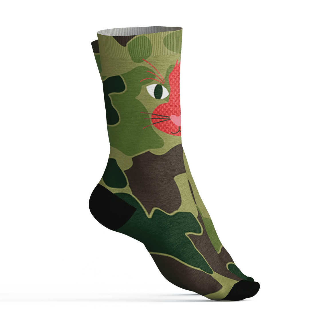 AM-90-Dark-Sage-Solar-Red-NastyJamz-Socks-Match-Meow-3D