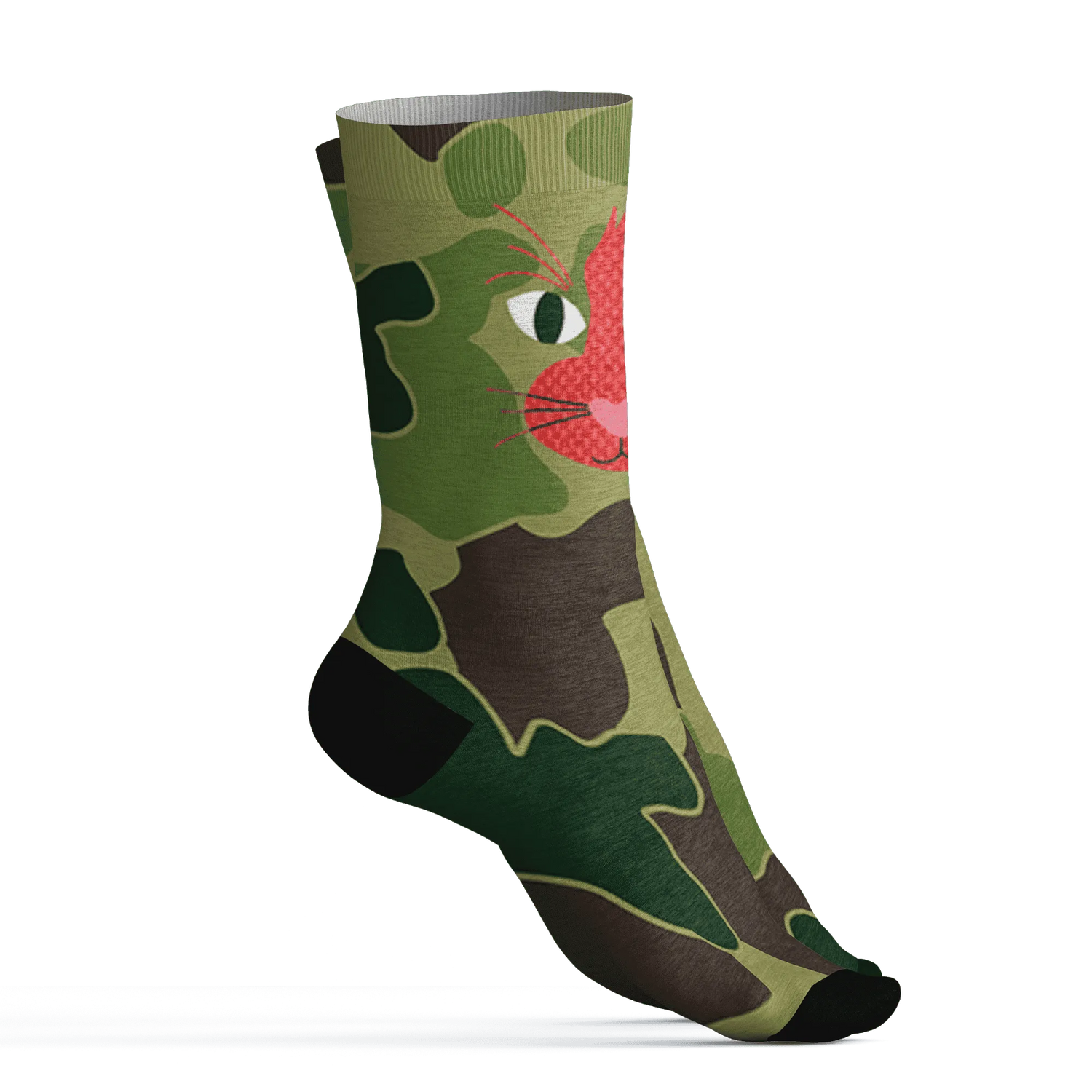 AM-90-Dark-Sage-Solar-Red-NastyJamz-Socks-Match-Meow-3D