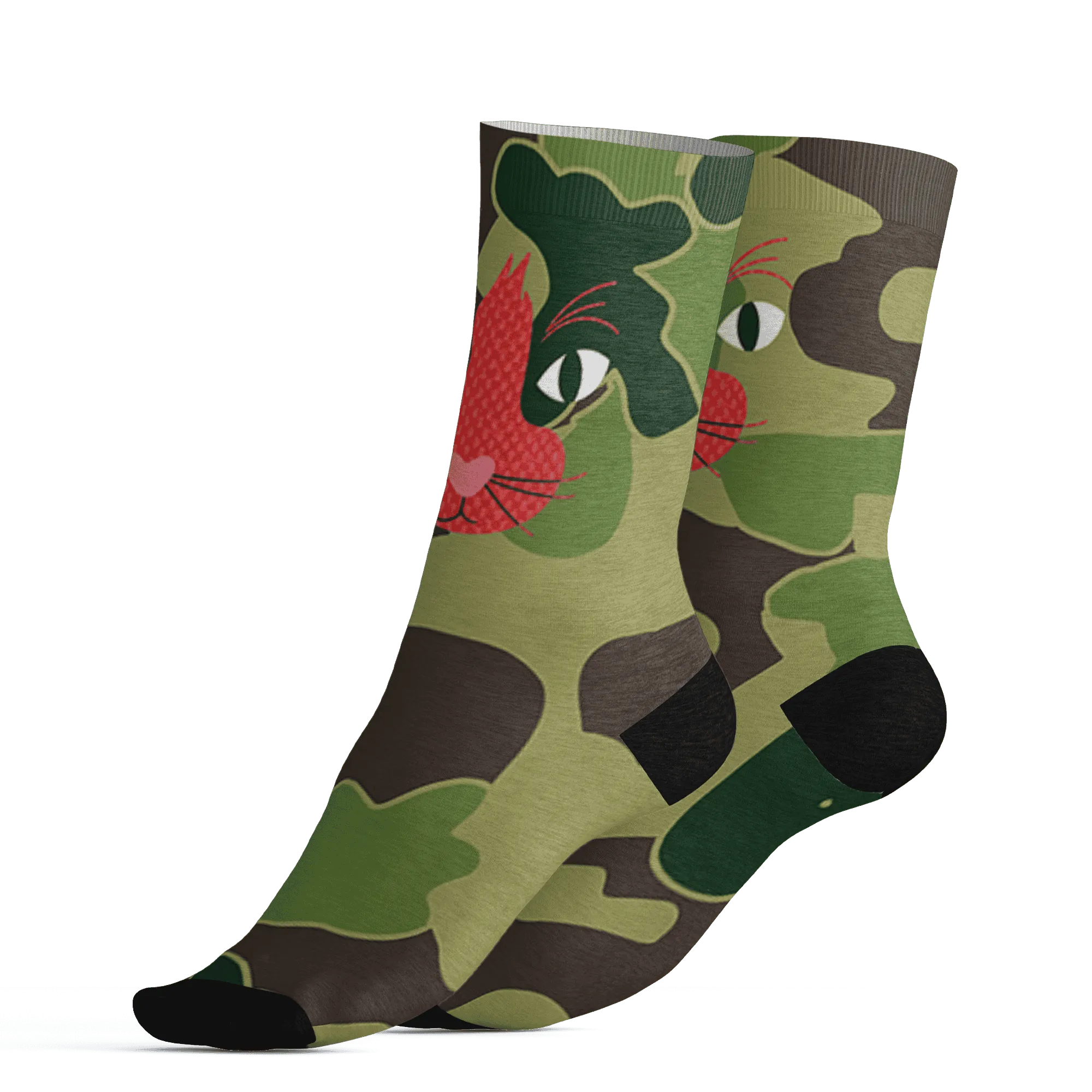 AM-90-Dark-Sage-Solar-Red-NastyJamz-Socks-Match-Meow-3D