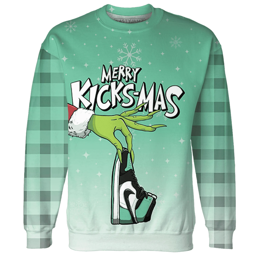 High-OG-Green-Glow-1s-NastyJamz-Sweatshirt-Match-Merry-Kicksmas-3D