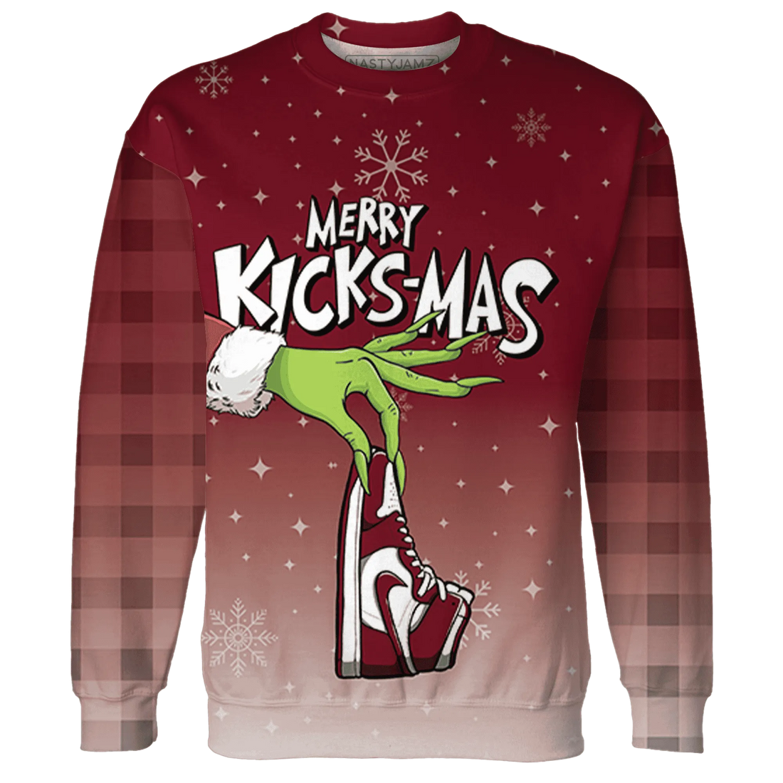 High-White-Team-Red-1s-NastyJamz-Sweatshirt-Match-Merry-Kicksmas-3D