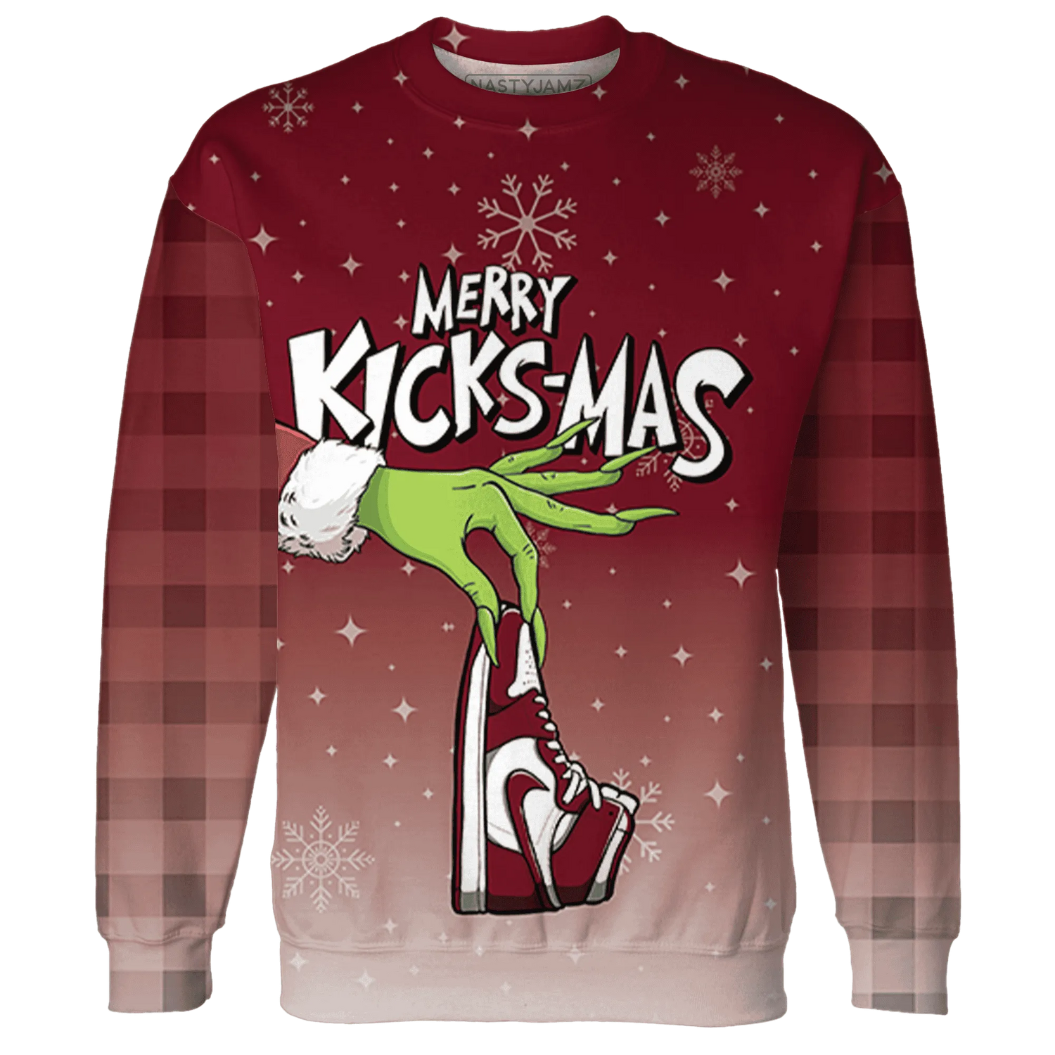 High-White-Team-Red-1s-NastyJamz-Sweatshirt-Match-Merry-Kicksmas-3D