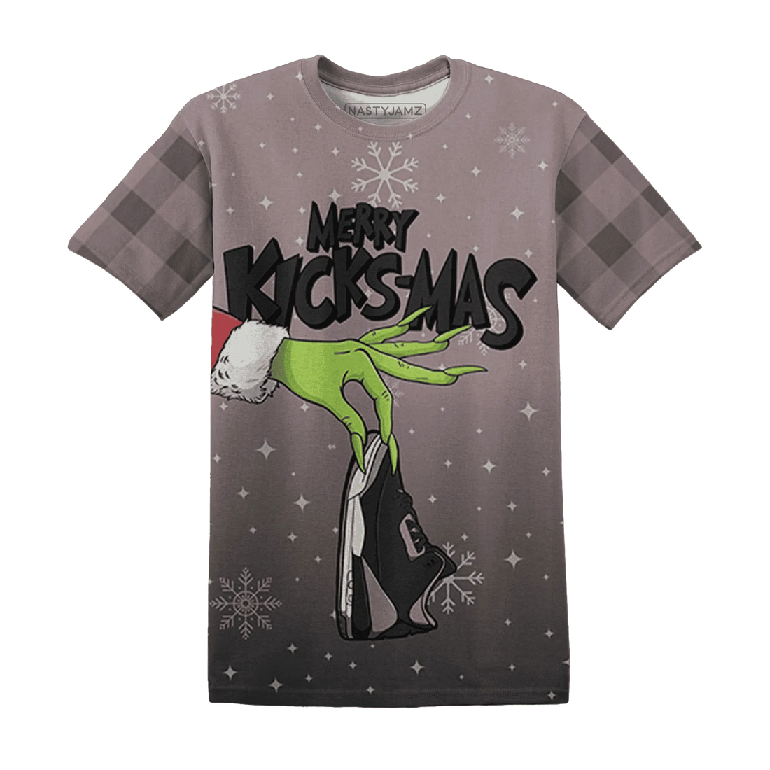 Black-Violet-Ore-3s-NastyJamz-T-Shirt-Match-Merry-Kicksmas-3D