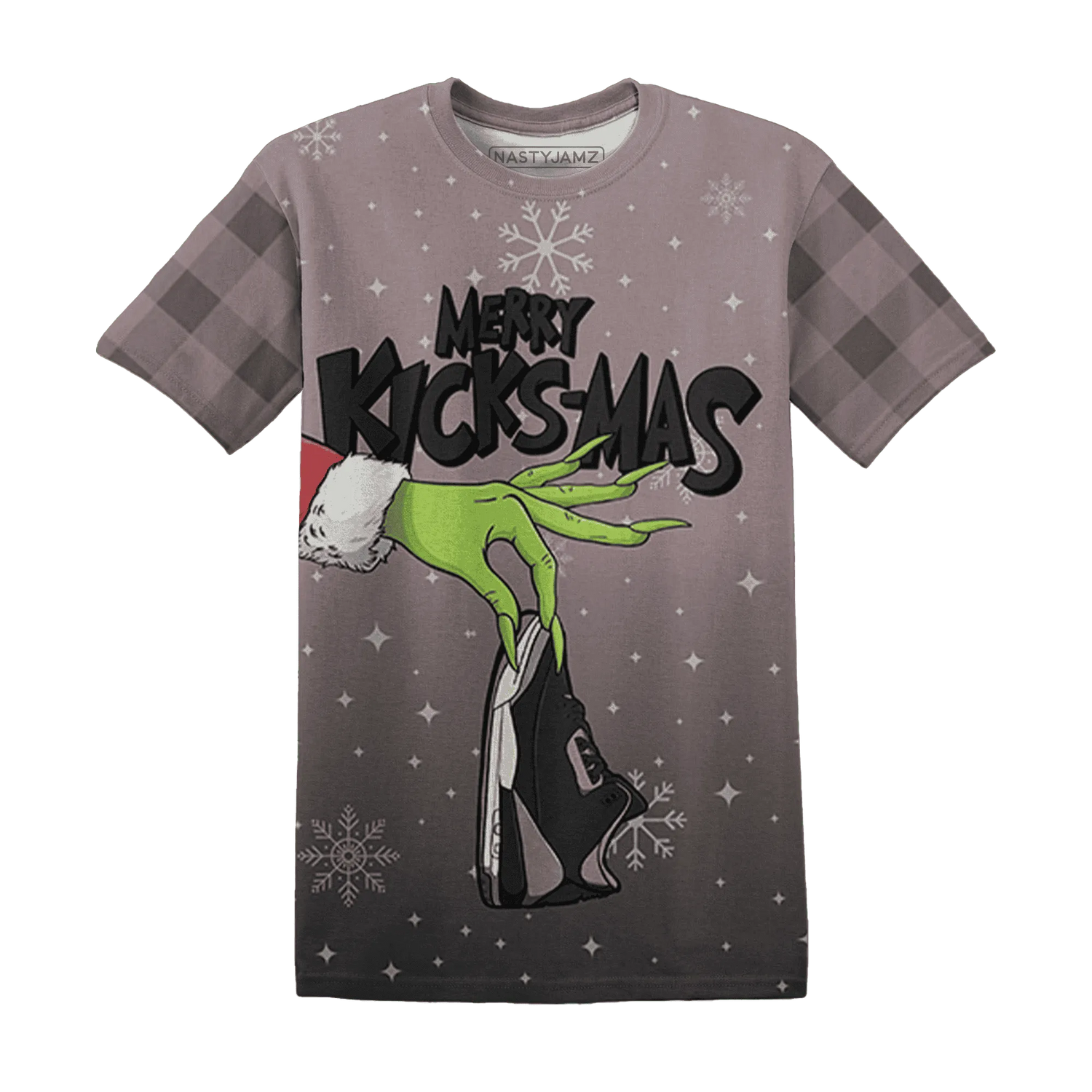 Black-Violet-Ore-3s-NastyJamz-T-Shirt-Match-Merry-Kicksmas-3D