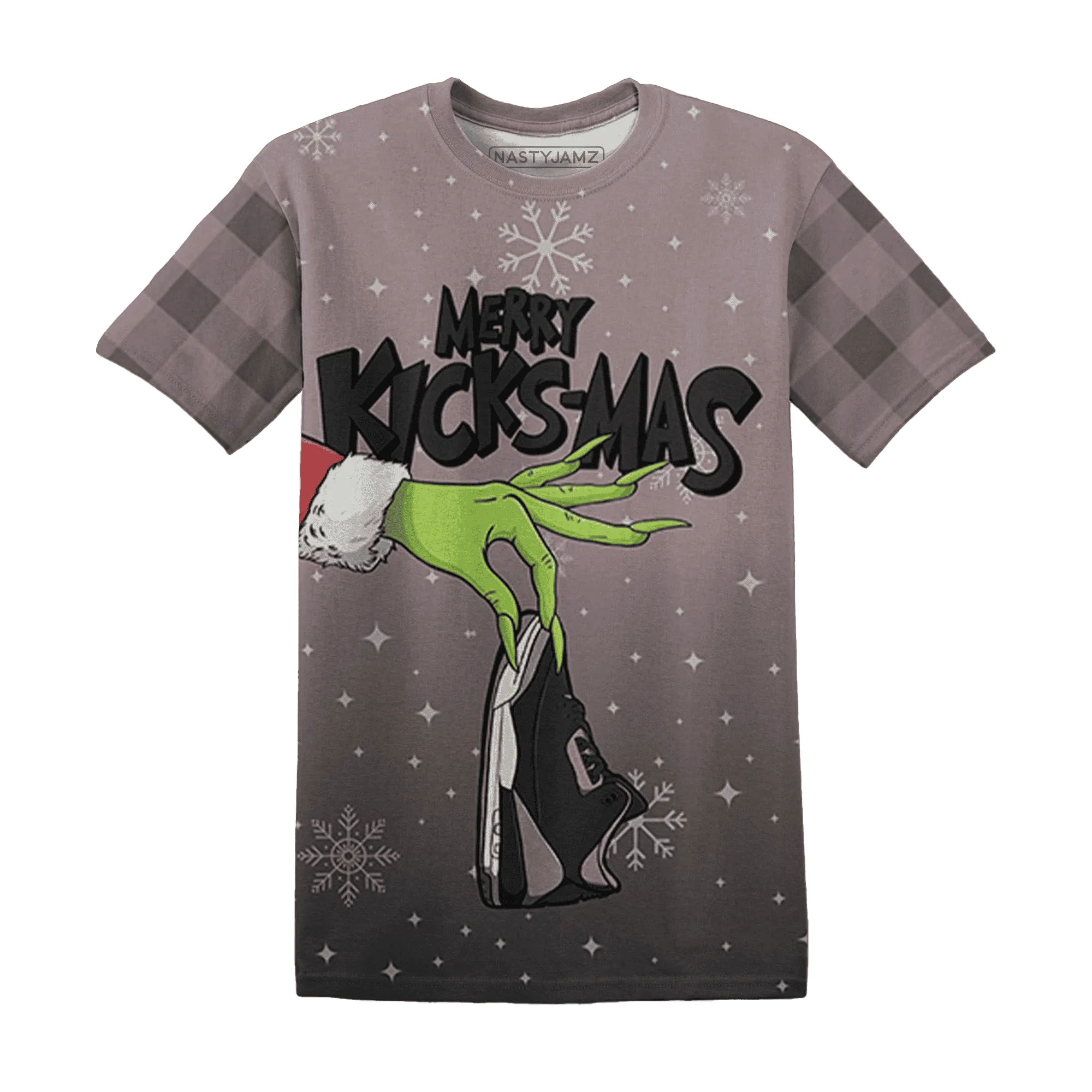 Black-Violet-Ore-3s-NastyJamz-T-Shirt-Match-Merry-Kicksmas-3D