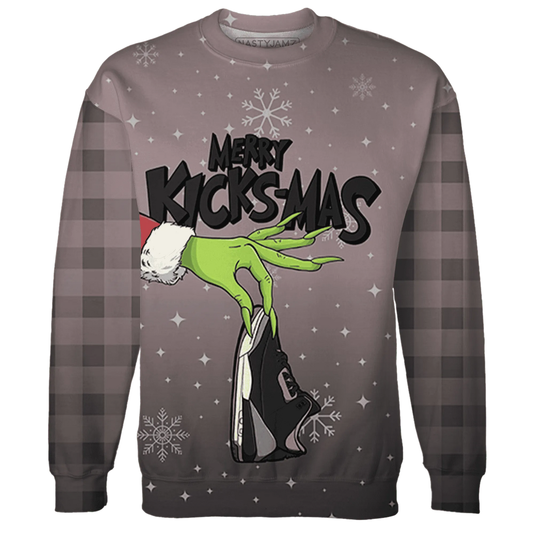 Black-Violet-Ore-3s-NastyJamz-Sweatshirt-Match-Merry-Kicksmas-3D