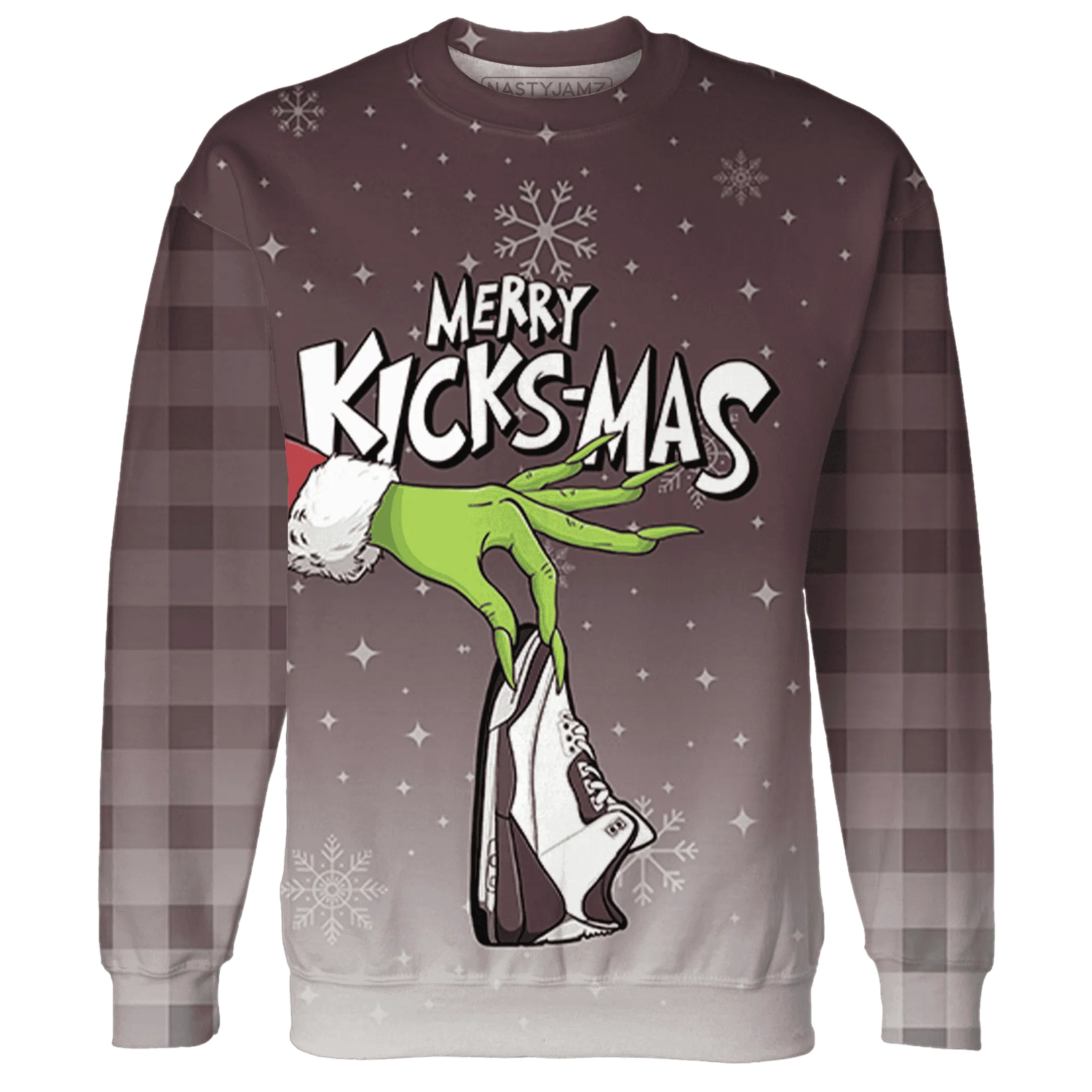 Burgundy-Crush-3s-NastyJamz-Sweatshirt-Match-Merry-Kicksmas-3D