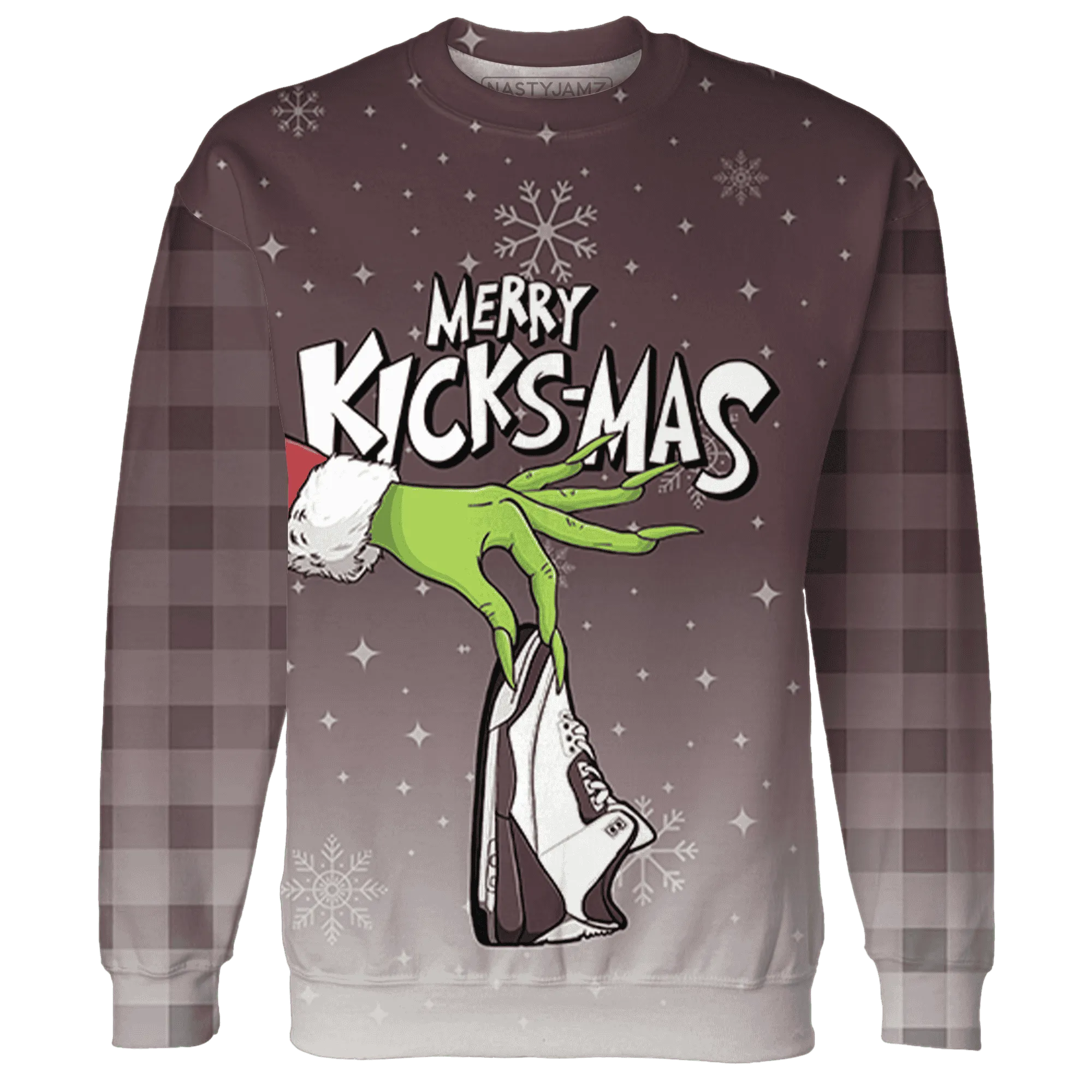 Burgundy-Crush-3s-NastyJamz-Sweatshirt-Match-Merry-Kicksmas-3D