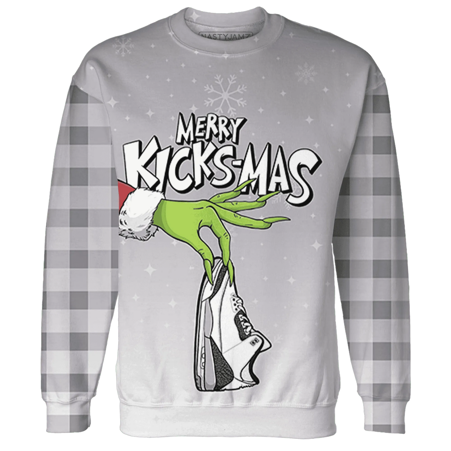 Cement-Grey-3s-NastyJamz-Sweatshirt-Match-Merry-Kicksmas-3D