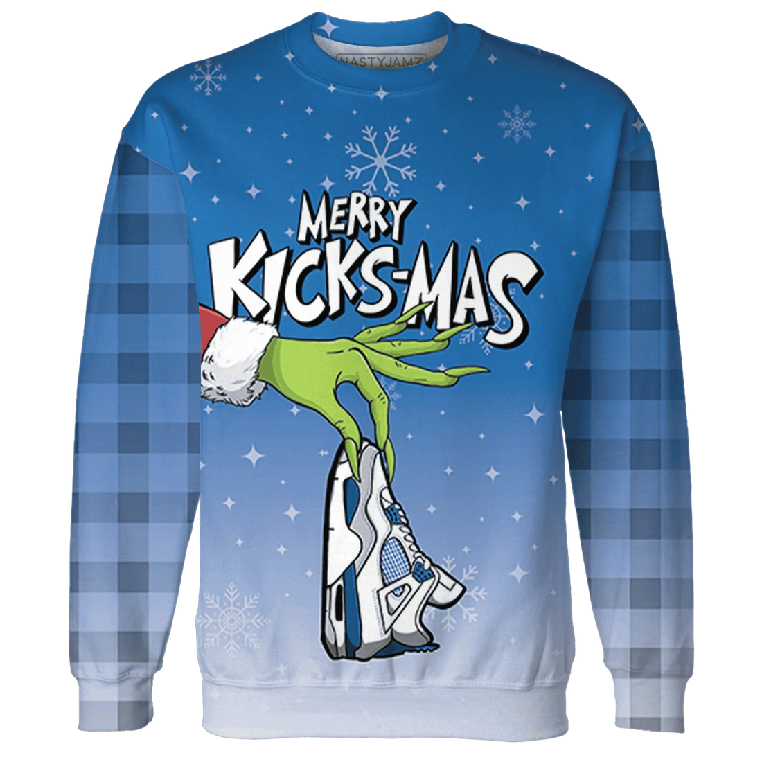 Industrial-Blue-4s-NastyJamz-Sweatshirt-Match-Merry-Kicksmas-3D