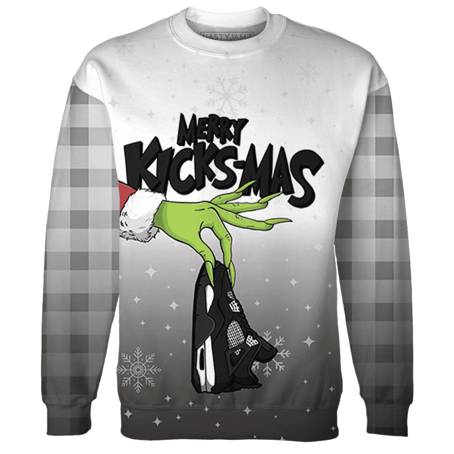 White-Thunder-4s-NastyJamz-Sweatshirt-Match-Merry-Kicksmas-3D