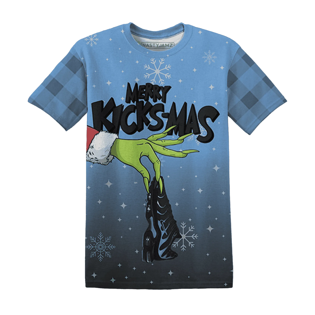 AM-Plus-Black-Univercitii-Blue-NastyJamz-T-Shirt-Match-Merry-Kicksmas-3D
