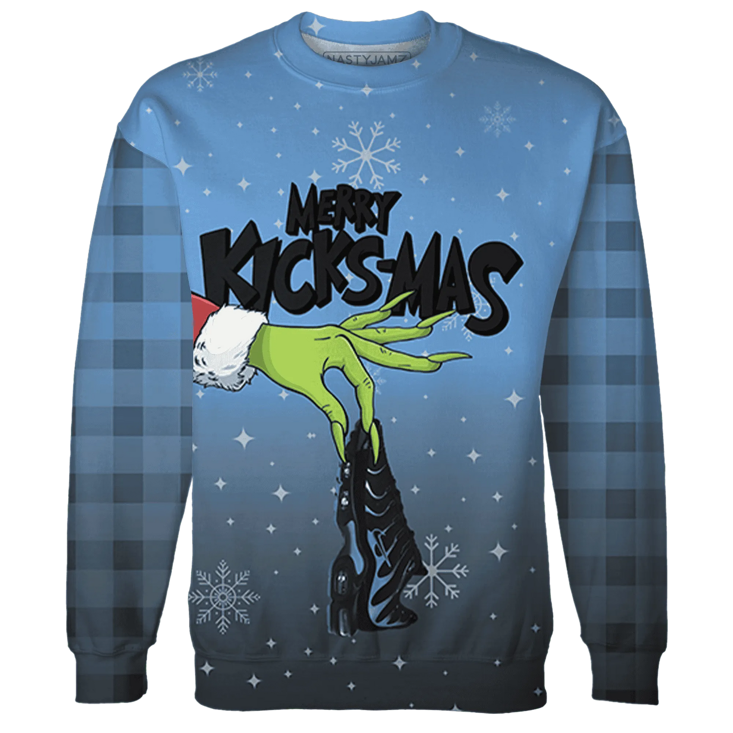 AM-Plus-Black-Univercitii-Blue-NastyJamz-Sweatshirt-Match-Merry-Kicksmas-3D