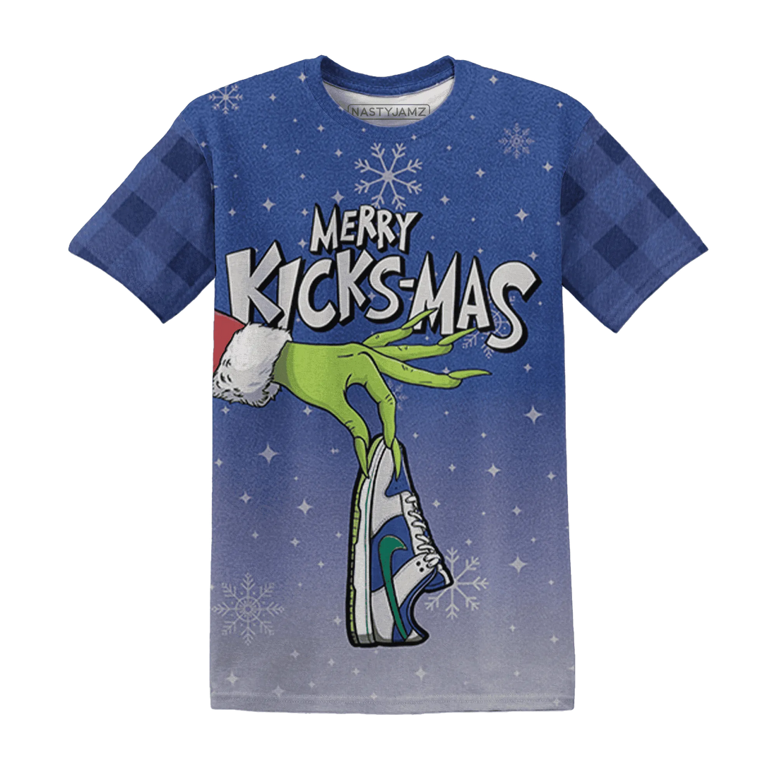 Dunk-Hyper-Royal-Malachite-NastyJamz-T-Shirt-Match-Merry-Kicksmas-3D