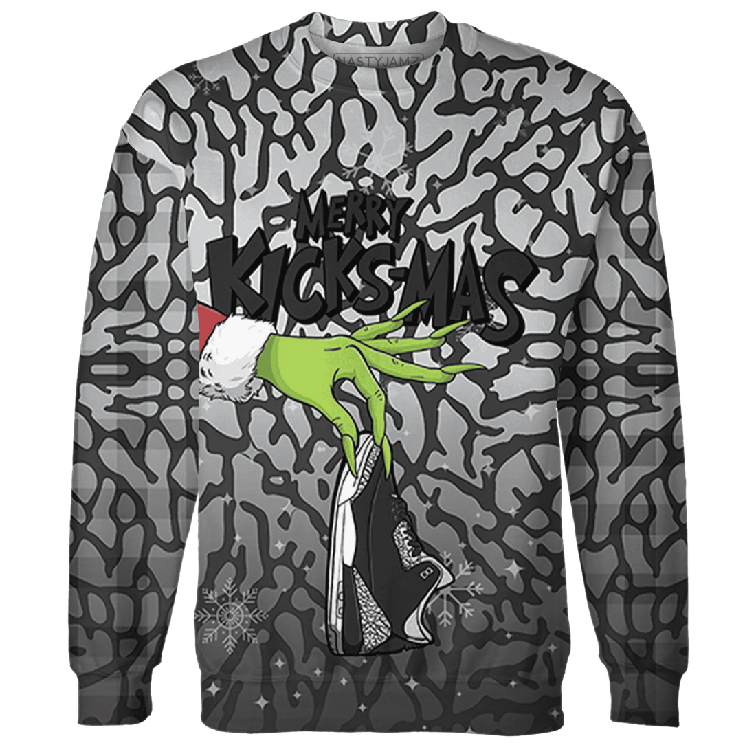 Green-Glow-3s-NastyJamz-Sweatshirt-Match-Merry-Kicksmas-3D